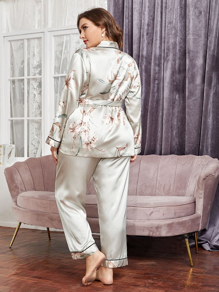 Adorable Floral Print Nightgown Set - Late Night Lingerie