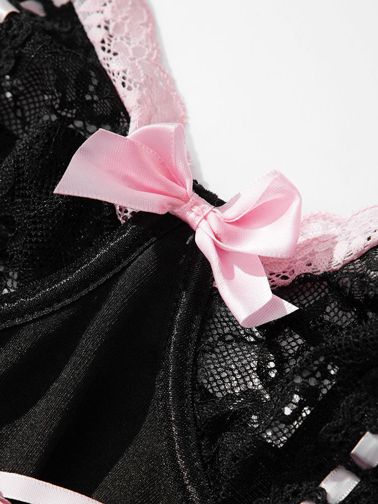 Alluring Lace Bustier Lingerie - Late Night Lingerie