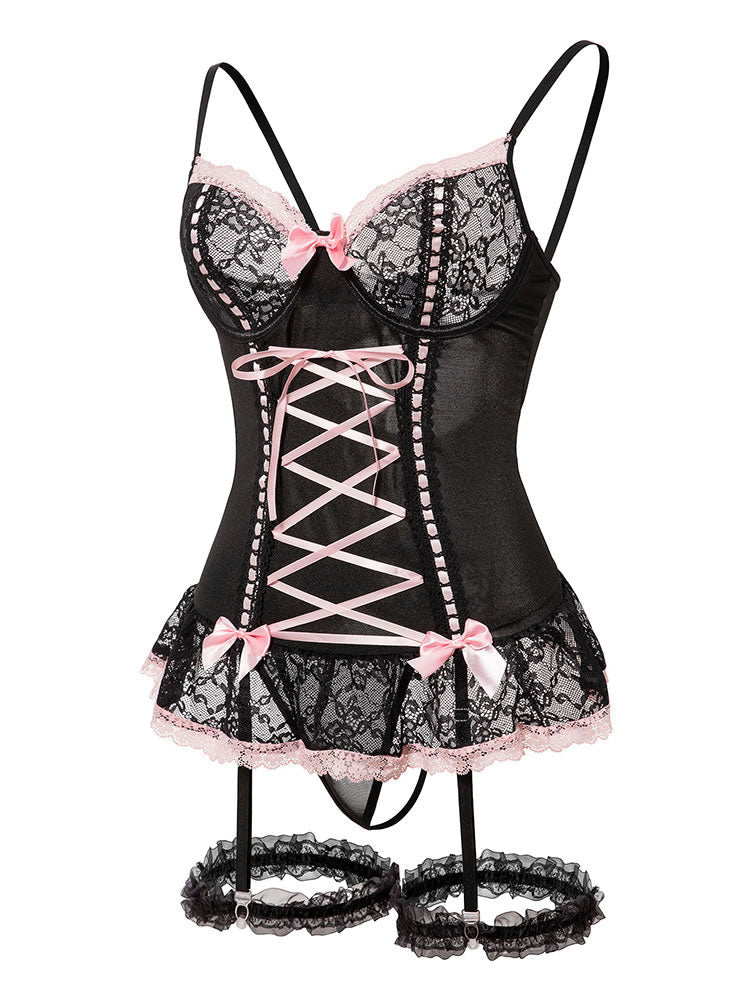 Alluring Lace Bustier Lingerie - Late Night Lingerie