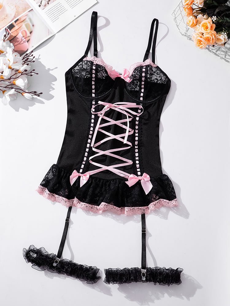 Alluring Lace Bustier Lingerie - Late Night Lingerie
