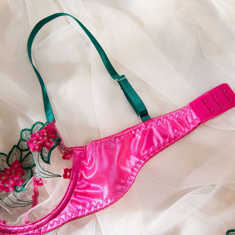 Bloom For You Embroidered Bra Set - Late Night Lingerie