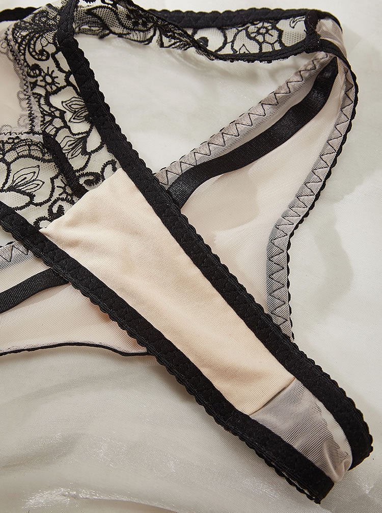 Bloom For You Embroidered Bra Set - Late Night Lingerie