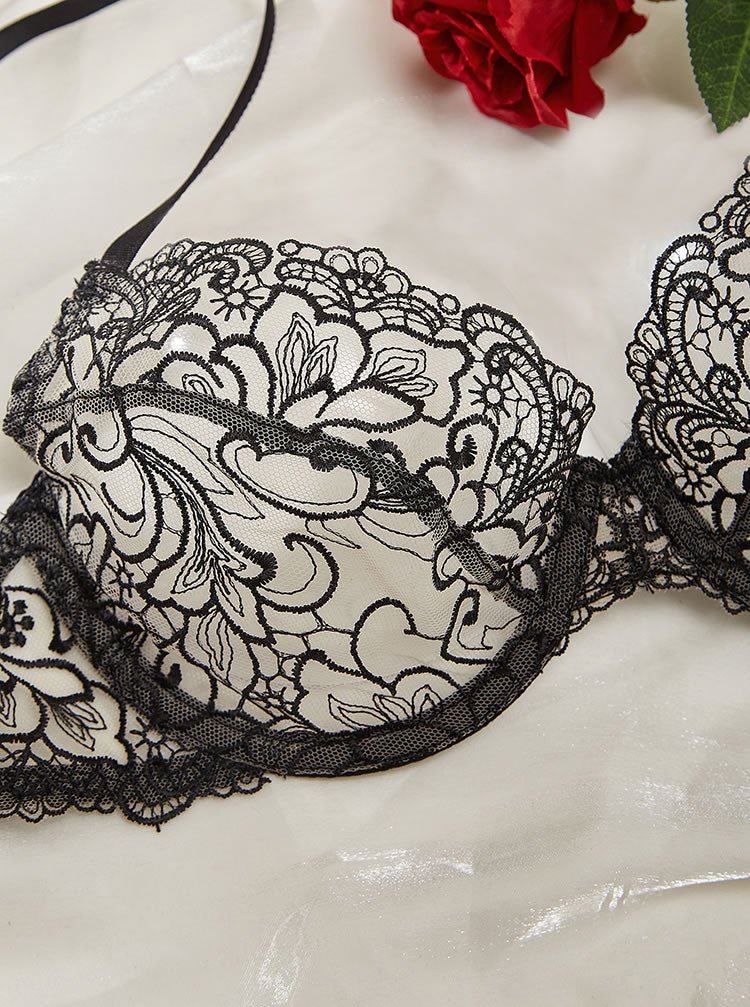 Bloom For You Embroidered Bra Set - Late Night Lingerie