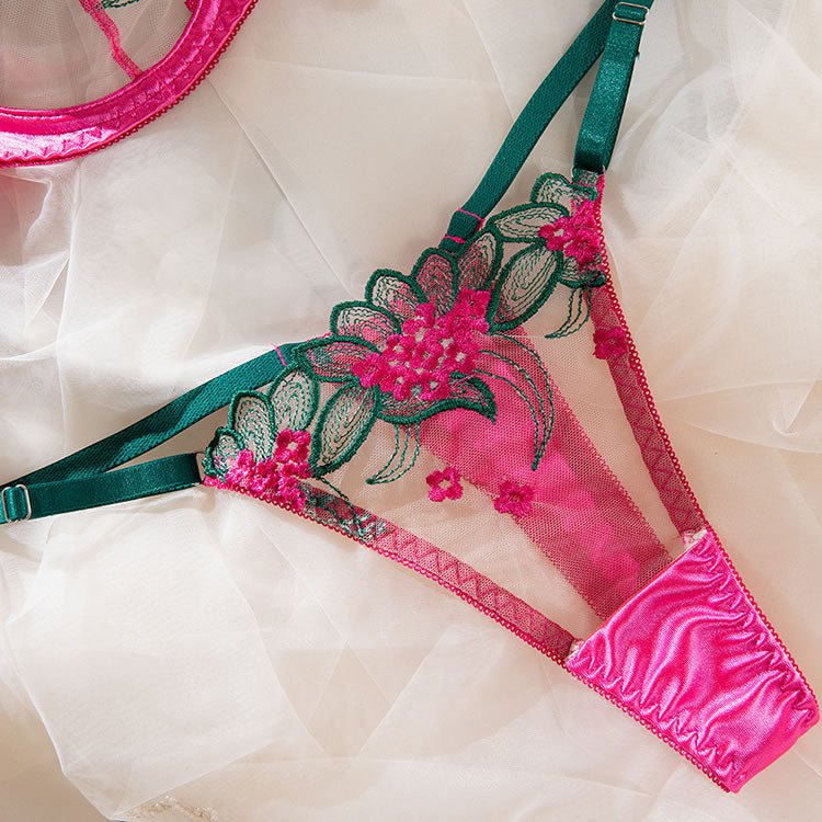 Bloom For You Embroidered Bra Set - Late Night Lingerie
