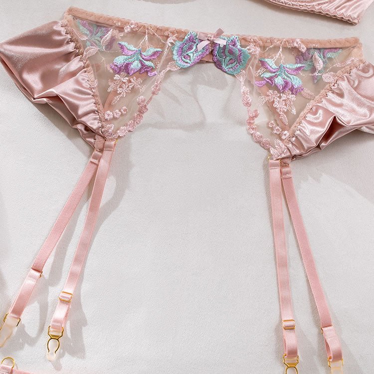 Blossom Lace 4 Piece Garter Set - Late Night Lingerie