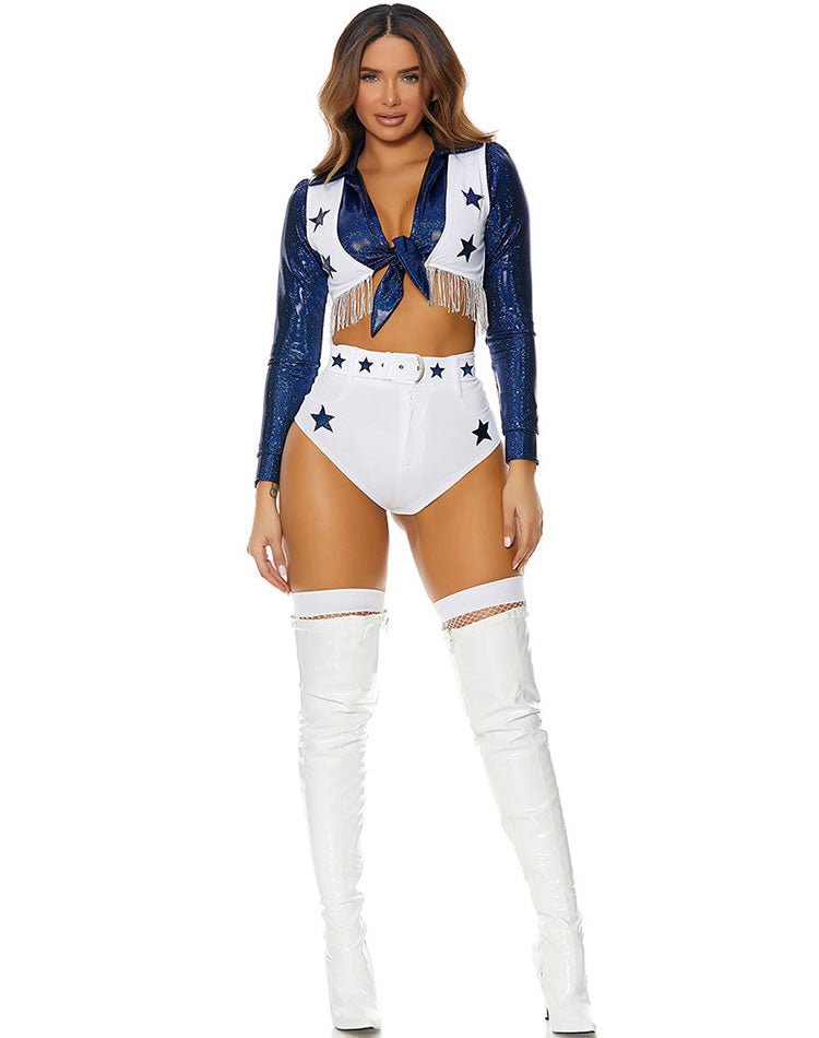 Blue and White Cheerleader Costume - Late Night Lingerie
