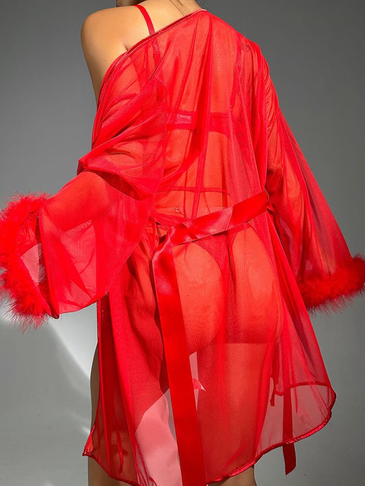 Bring Your Passion Lace Bra and Robe Set - Late Night Lingerie