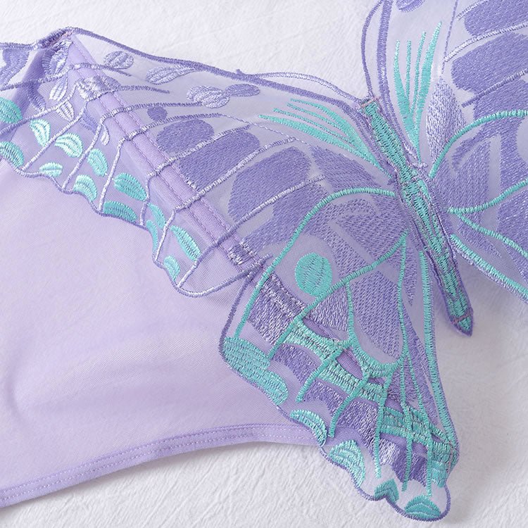 Butterfly Decor Bra & Panty Sexy Lingerie Set - Late Night Lingerie