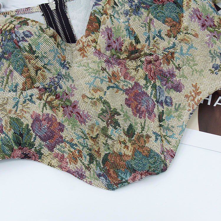 Chic Floral Bustier Top - Late Night Lingerie