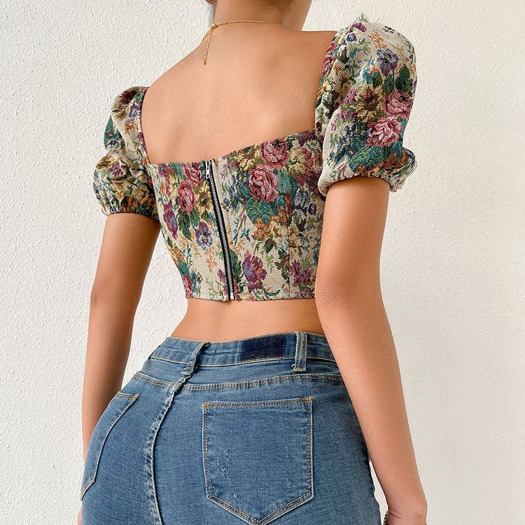Chic Floral Bustier Top - Late Night Lingerie