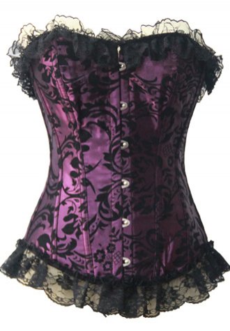 Victorian Chinese Flower Brodace Corset Bustier