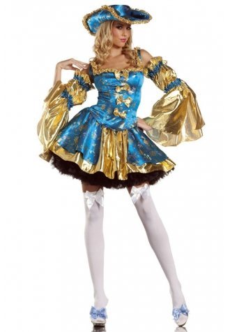 Deluxe Gold Pirate Costume - Late Night Lingerie