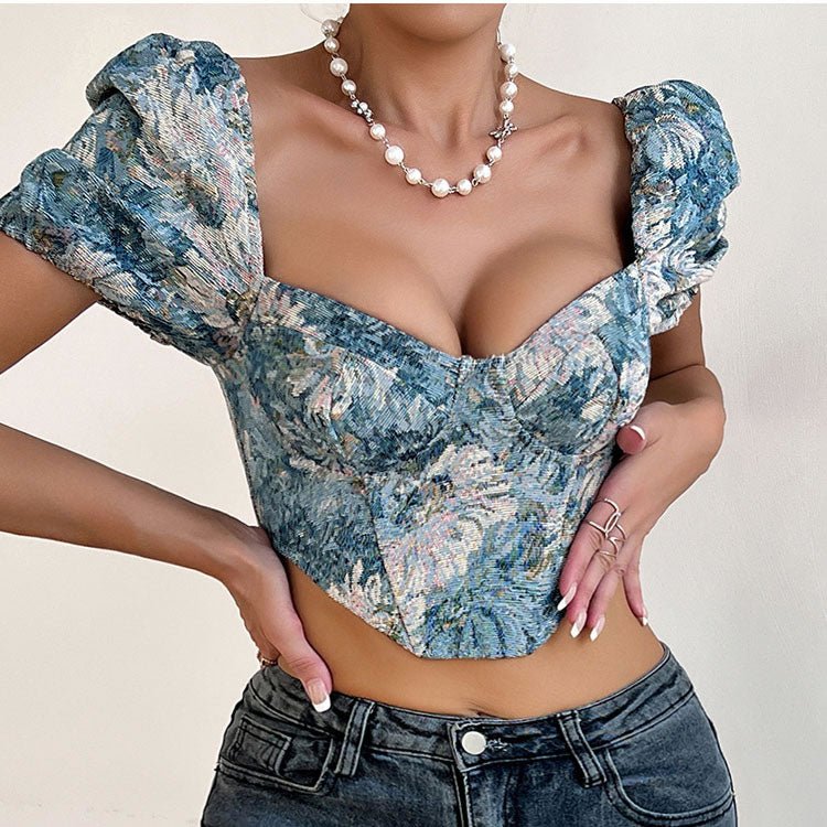 Elegant Floral Corset Top - Late Night Lingerie