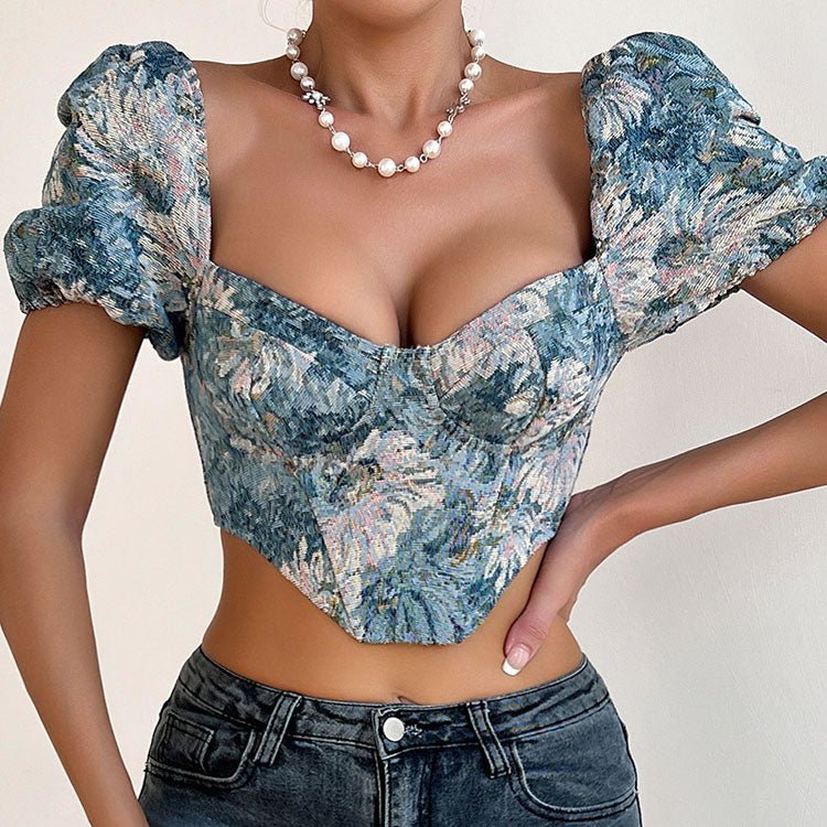 Elegant Floral Corset Top - Late Night Lingerie
