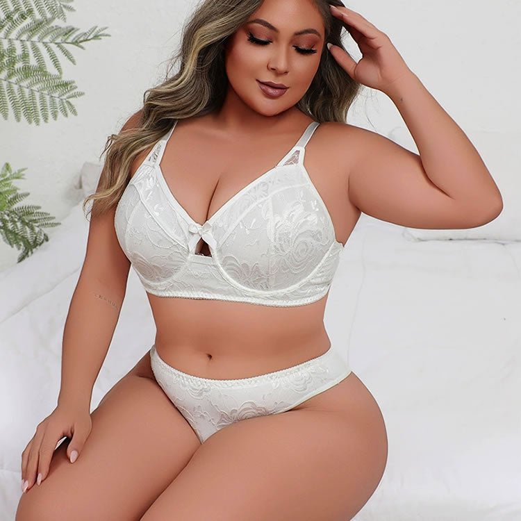 Elegant Floral Lingerie Set for Curvy Women - Late Night Lingerie