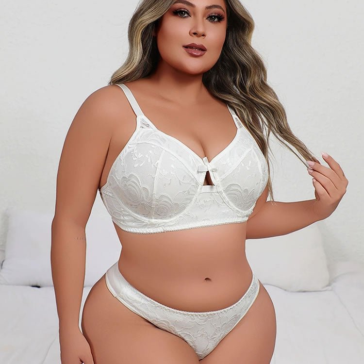 Elegant Floral Lingerie Set for Curvy Women - Late Night Lingerie