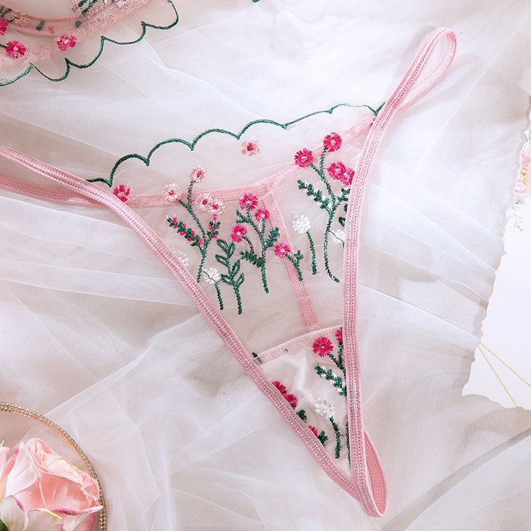 Embroidered Spring Bra Set - Late Night Lingerie