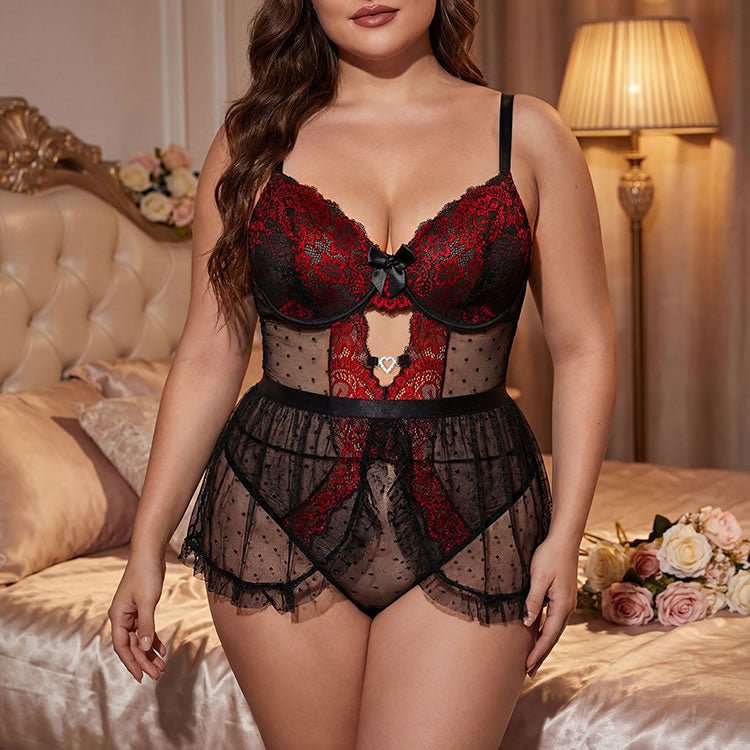 Flirty Heart Detail and Ruffled Hem - Late Night Lingerie
