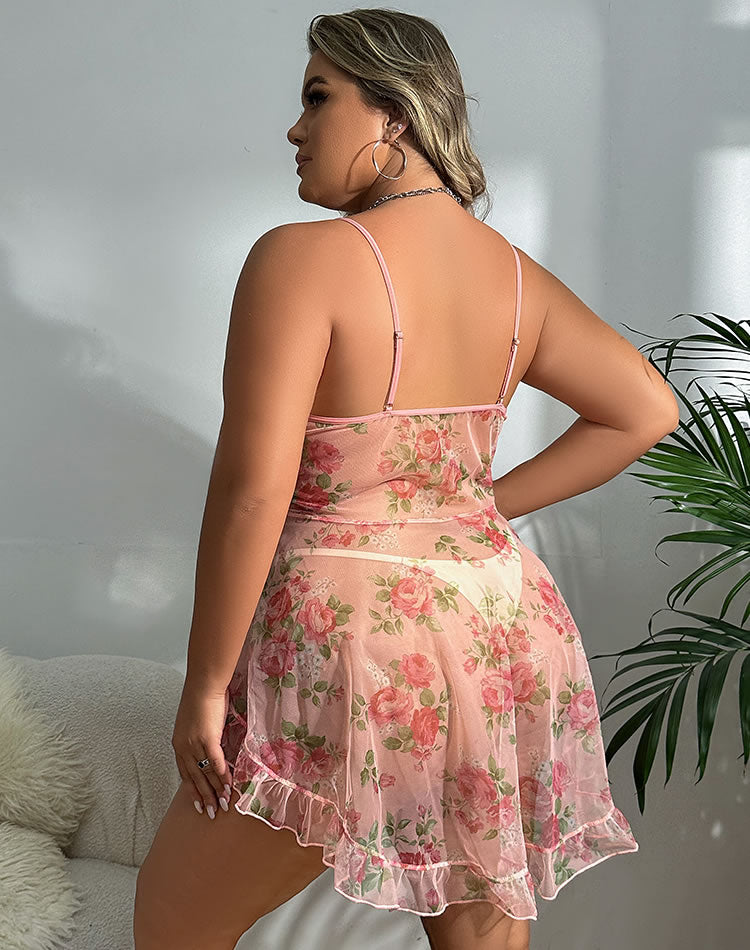 Plus Size Excuse Me Babydoll Set