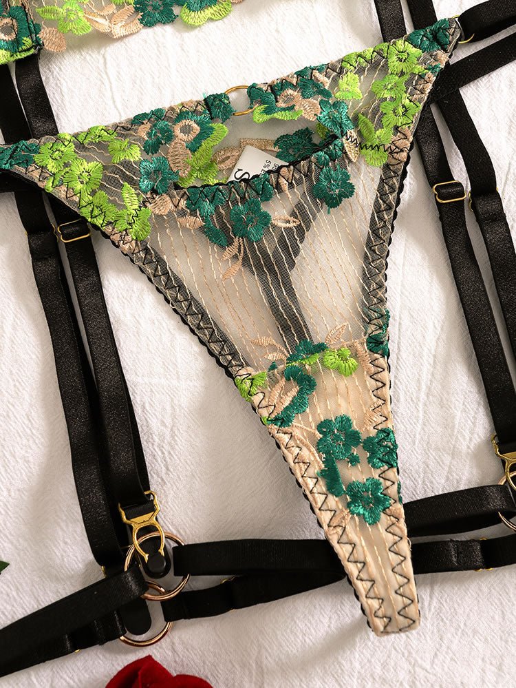 Just A Taste Embroidered Bra Set - Late Night Lingerie