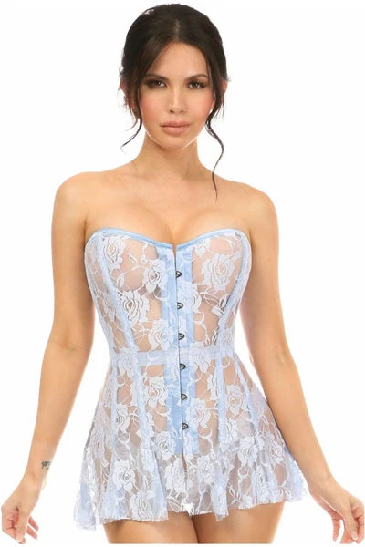 Lavish Lt Sheer Lace Corset Dress