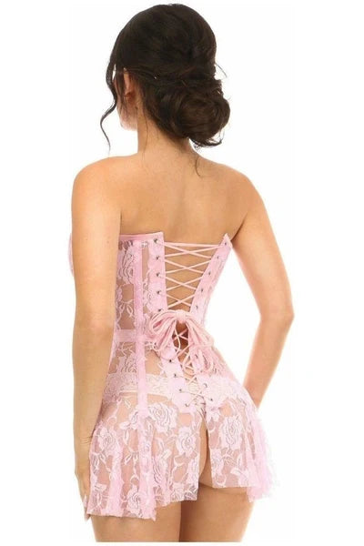 Lavish Lt Sheer Lace Corset Dress