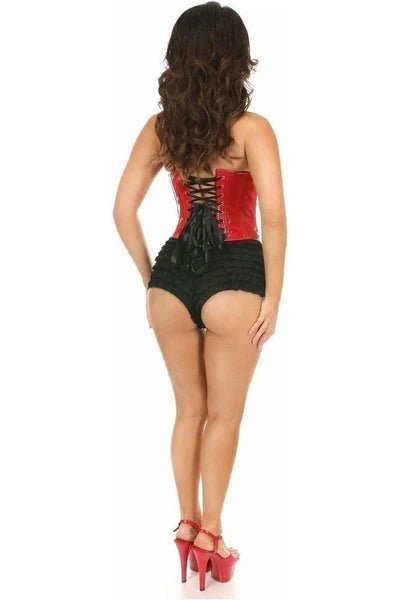 Lavish Red Patent PVC Underwire Bustier - Late Night Lingerie