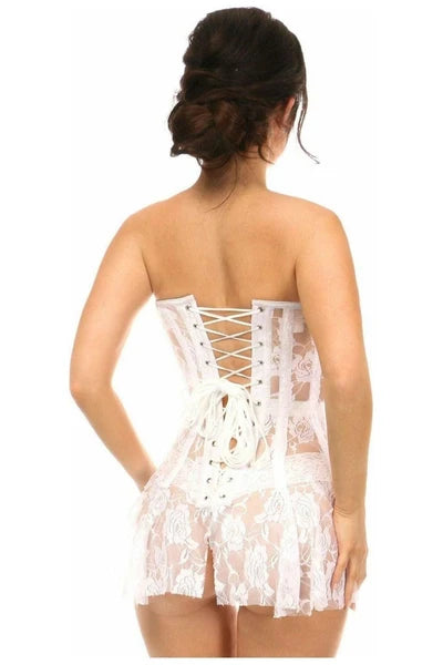 Lavish Lt Sheer Lace Corset Dress