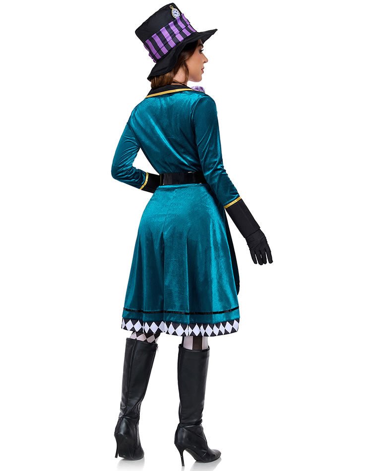 Mad Hatter Costume with Teal Velvet Coat - Late Night Lingerie