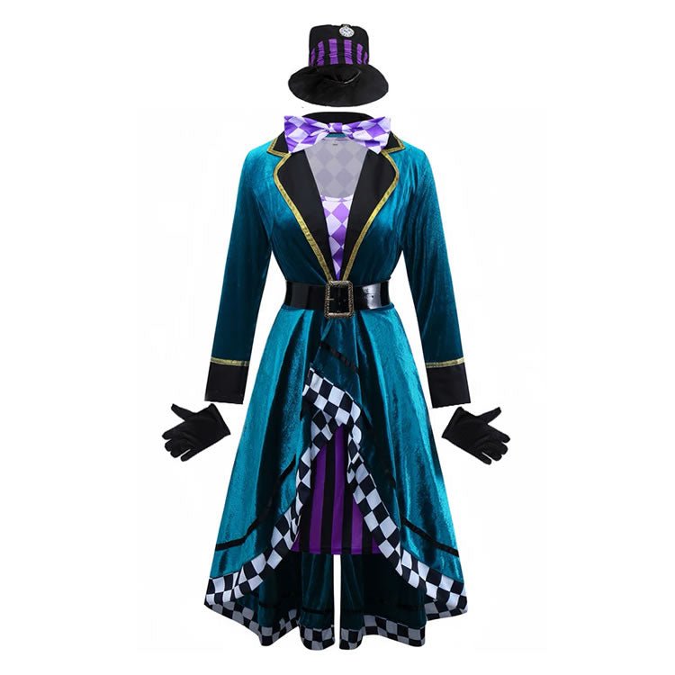 Mad Hatter Costume with Teal Velvet Coat - Late Night Lingerie