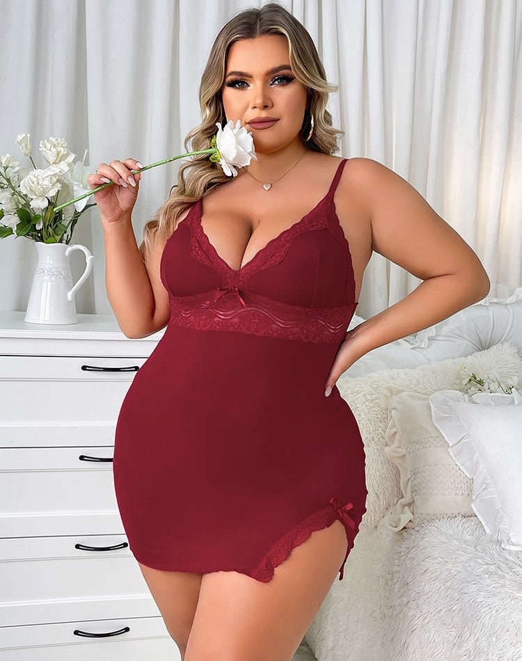 Plus Size All Of Me Lace Babydoll - Late Night Lingerie