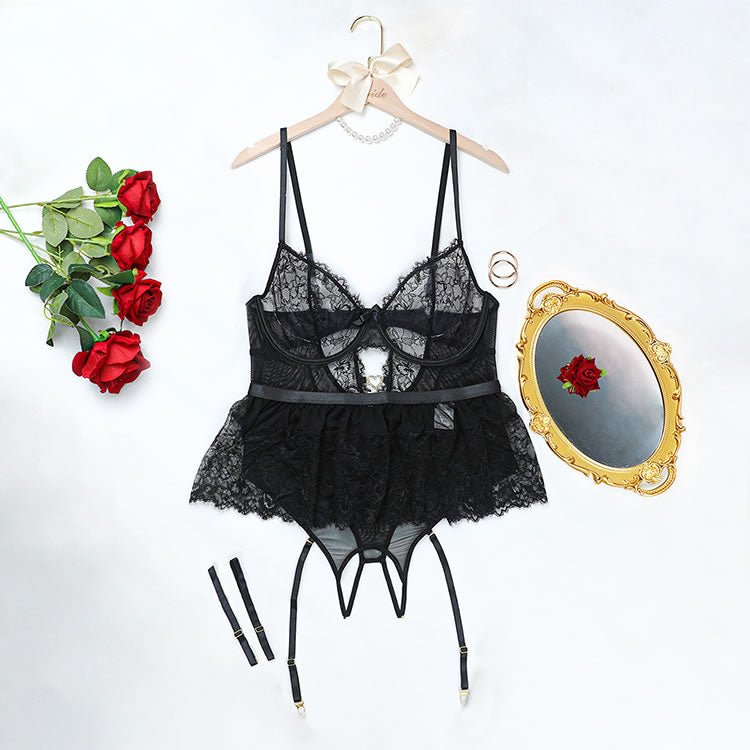 Plus Size Elegant Lace Sexy Teddy - Late Night Lingerie
