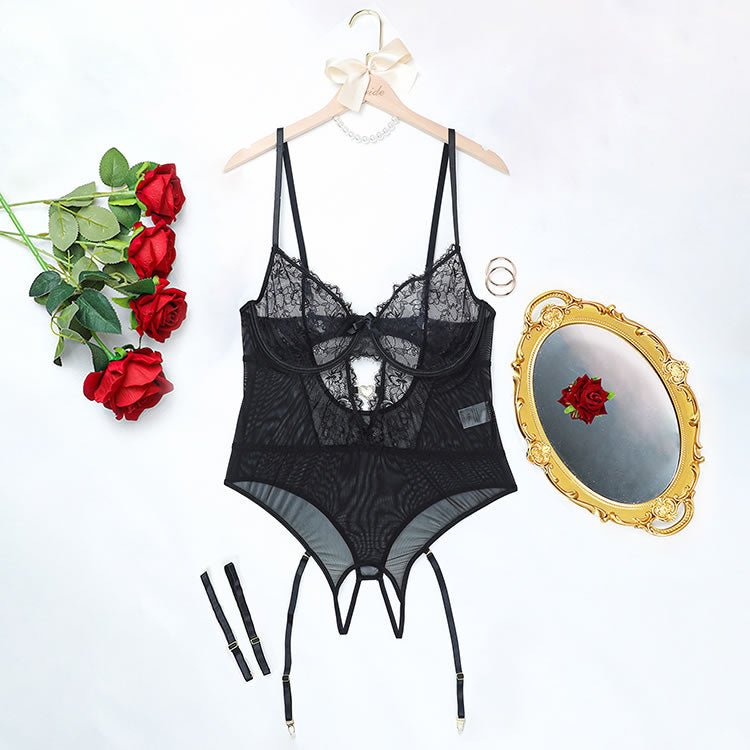 Plus Size Elegant Lace Sexy Teddy - Late Night Lingerie