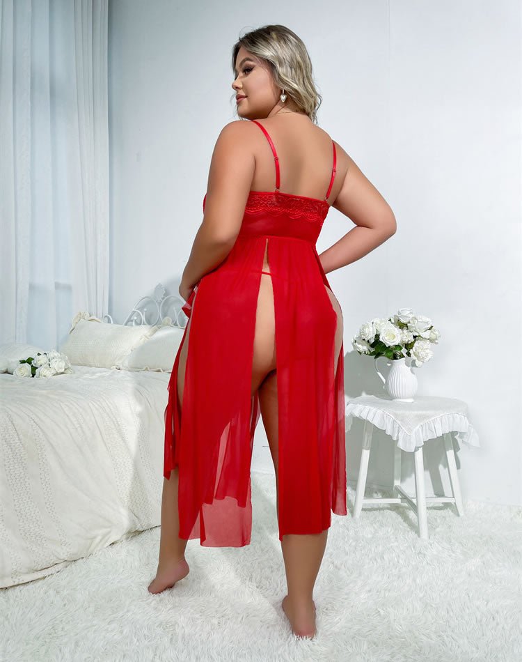 Plus Size Seductive Lace Maxi Dress - Late Night Lingerie