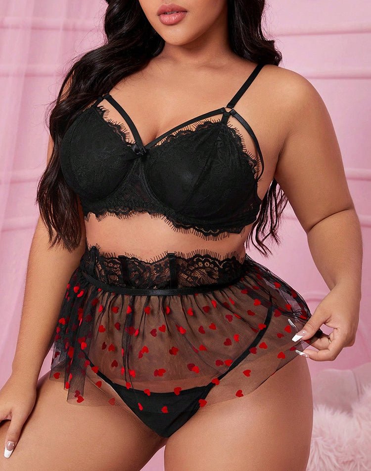 Plus Size Sugar Lover Bra Set - Late Night Lingerie
