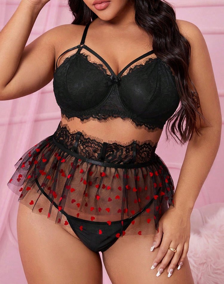 Plus Size Sugar Lover Bra Set - Late Night Lingerie