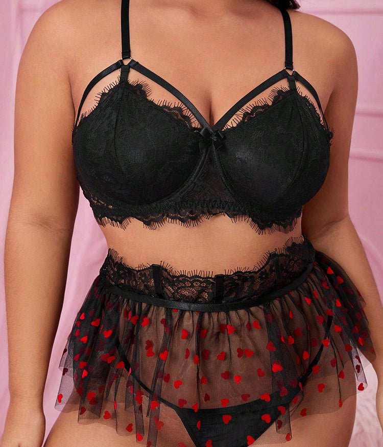 Plus Size Sugar Lover Bra Set - Late Night Lingerie