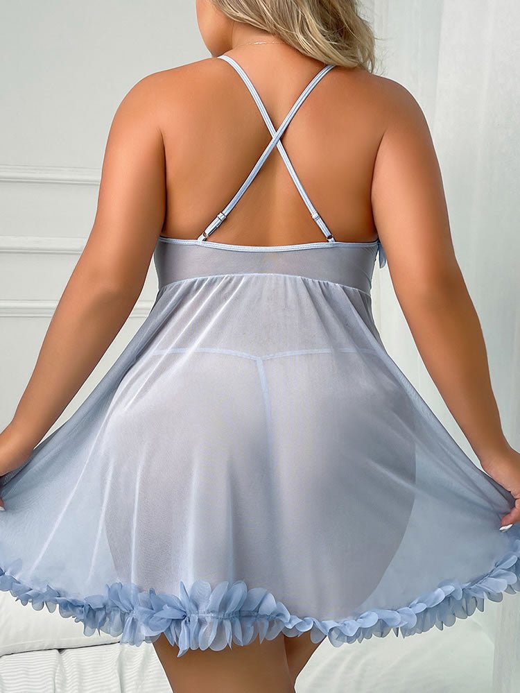 Plus Size Tonight Will Be Your Favorite Mesh Babydoll - Late Night Lingerie