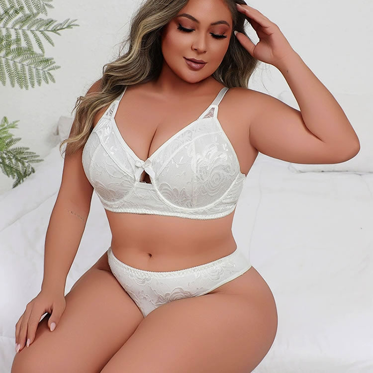 Elegant Floral Lingerie Set for Curvy Women
