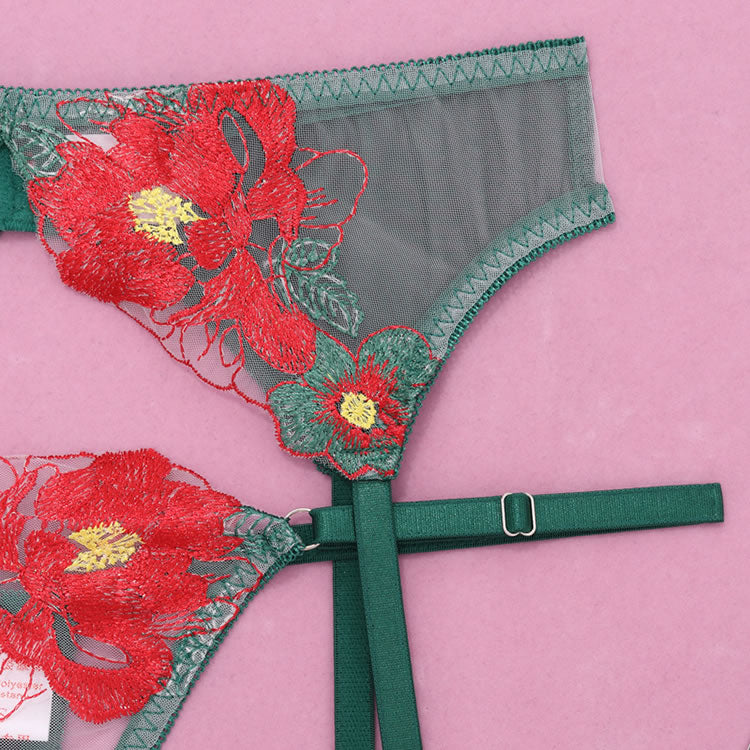 Garden Party Bra and Garter Set