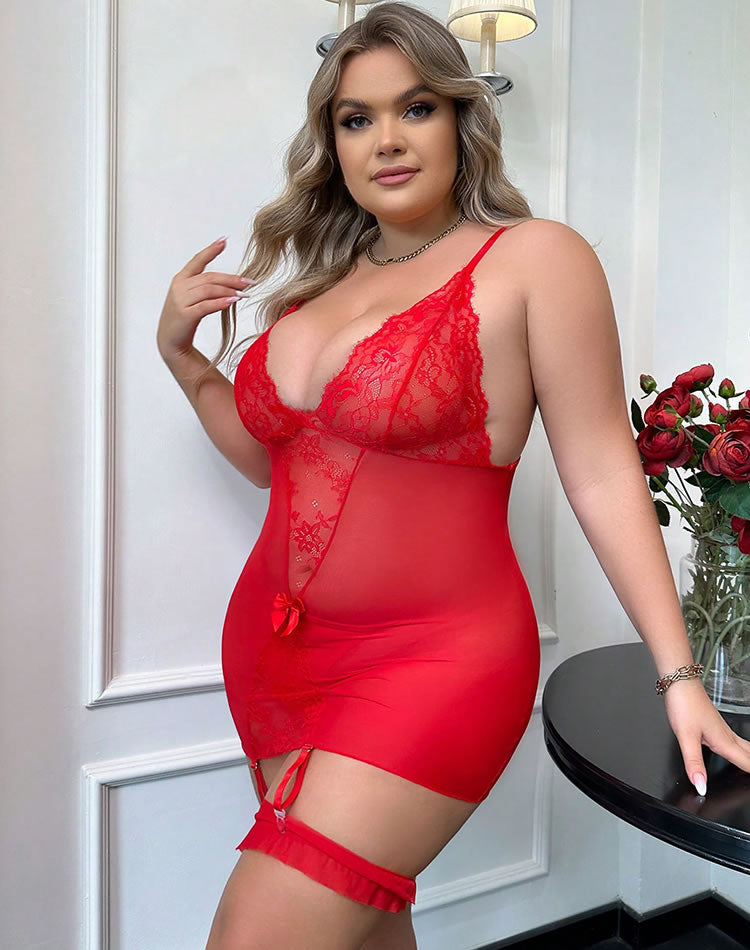 Plus Size Lace In All The Right Places Chemise