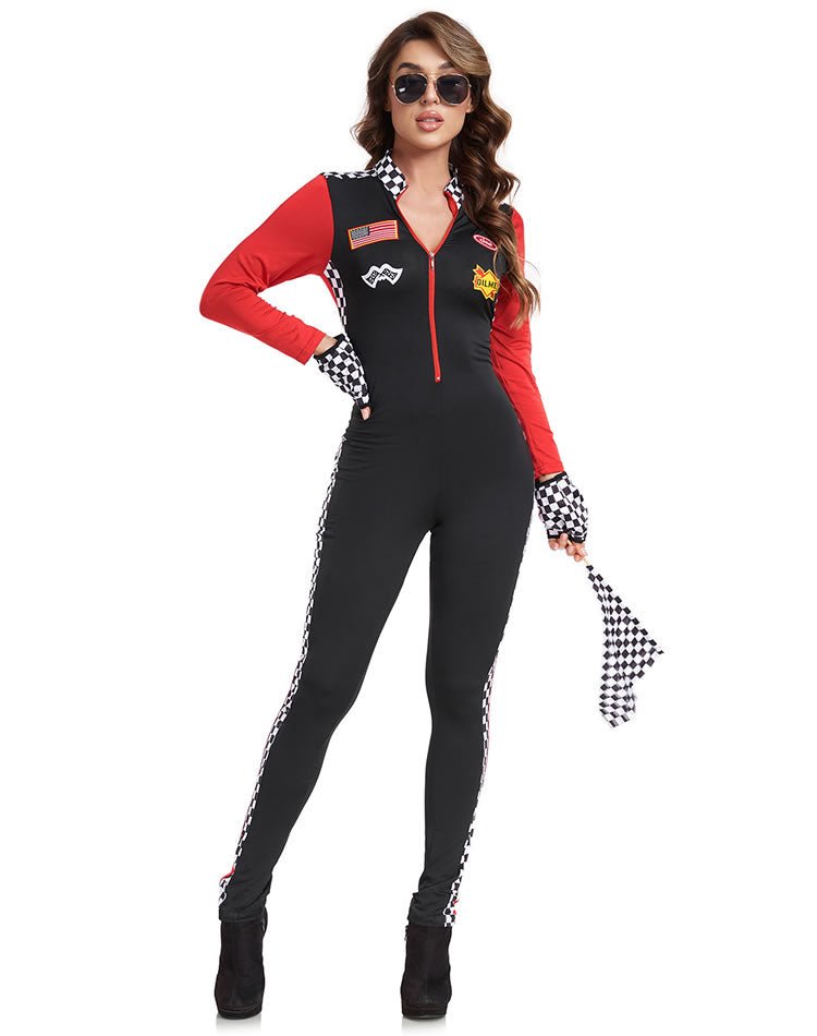 Racing Suit Costume with Checkered Details - Late Night Lingerie