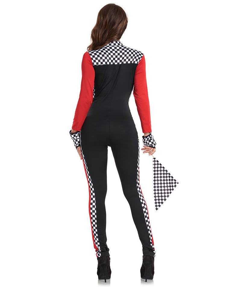 Racing Suit Costume with Checkered Details - Late Night Lingerie