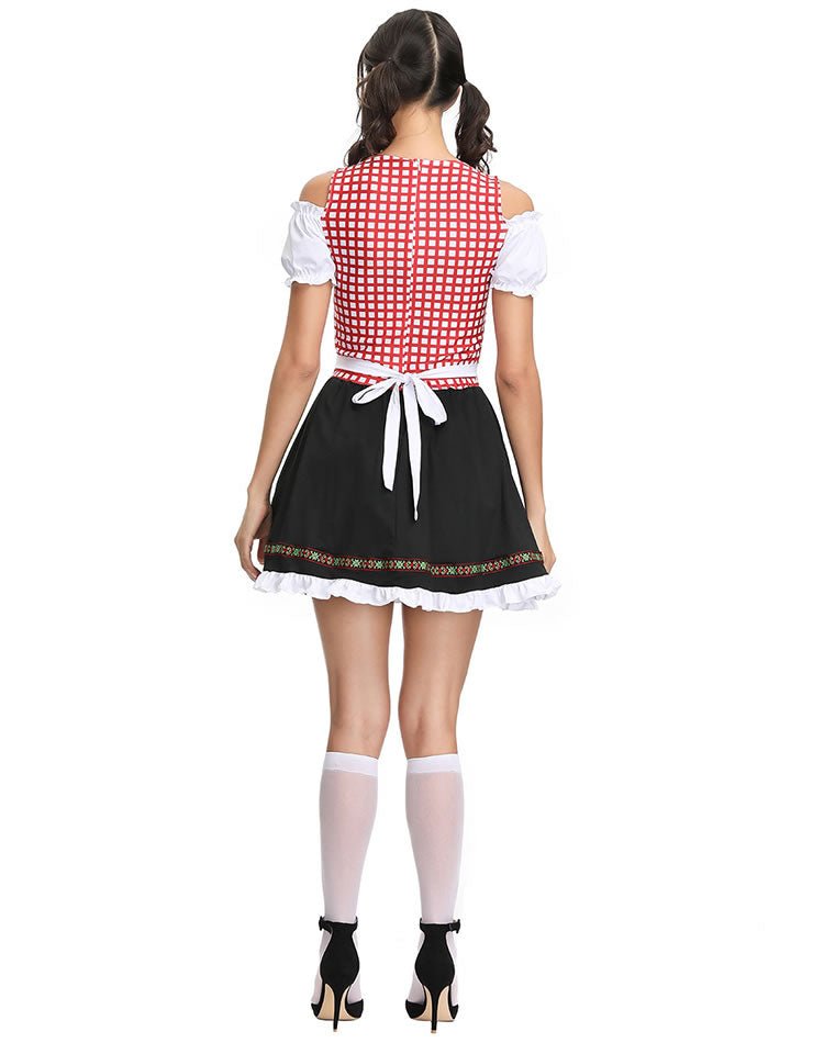 Red Checkered Dirndl Costume for Women - Late Night Lingerie