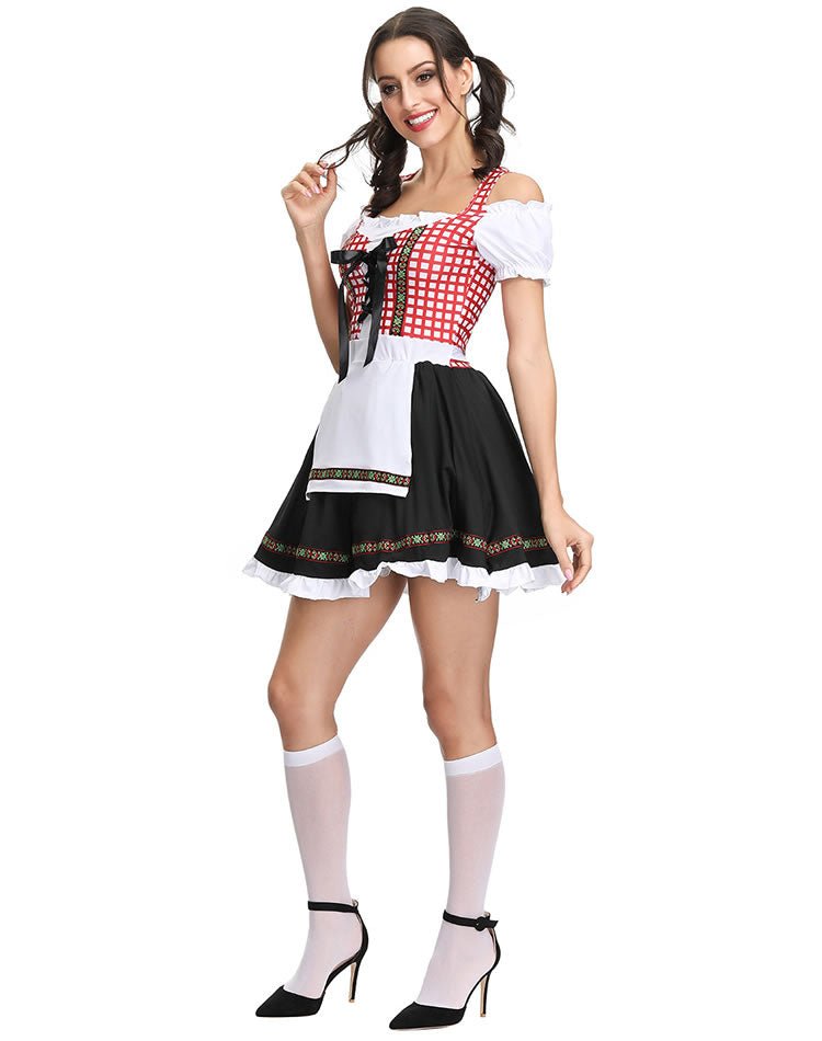 Red Checkered Dirndl Costume for Women - Late Night Lingerie