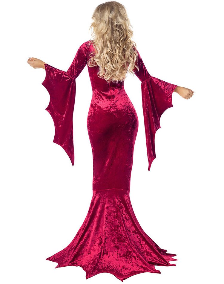 Red Velvet Bat-Wing Gown Costume - Late Night Lingerie