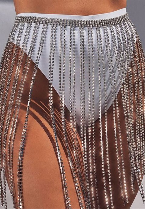 Sexy Rhinestone Dangle Belt - Late Night Lingerie