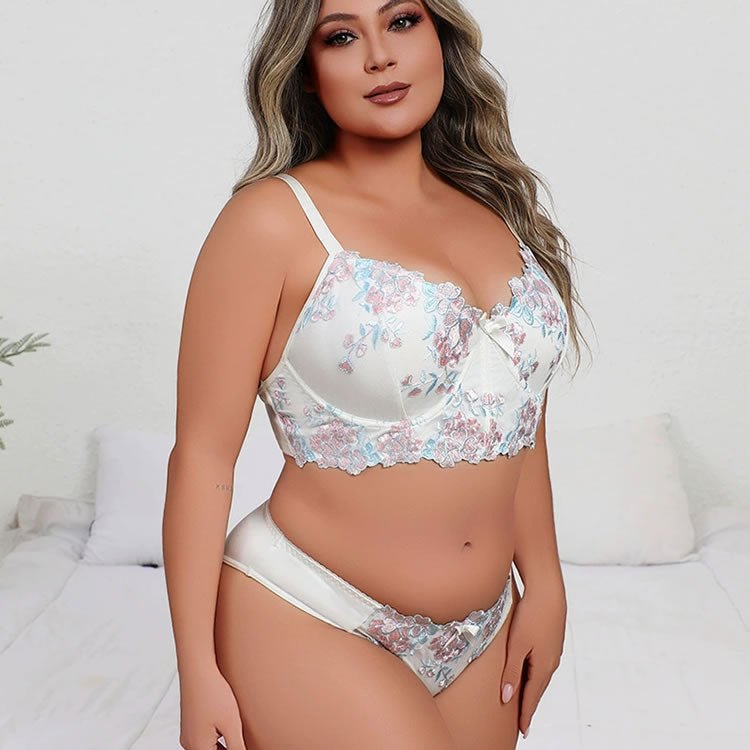 Soft Floral Embroidered Lingerie for Women - Late Night Lingerie