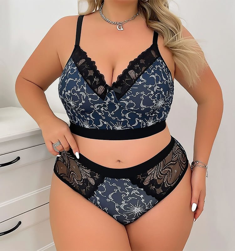 Starry Night Plus Size Lingerie Set - Late Night Lingerie