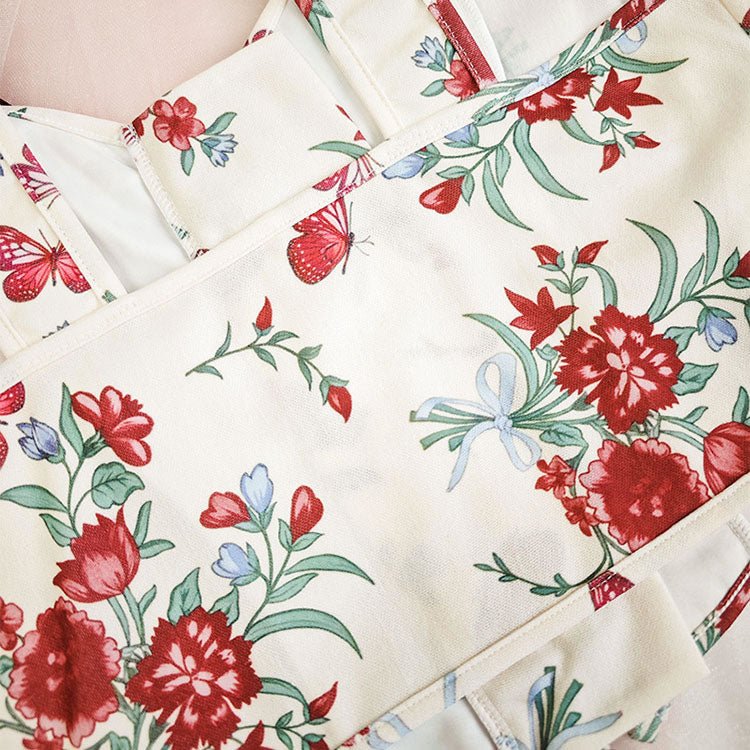 Stylish Floral Bustier with Lace-Up Front - Late Night Lingerie